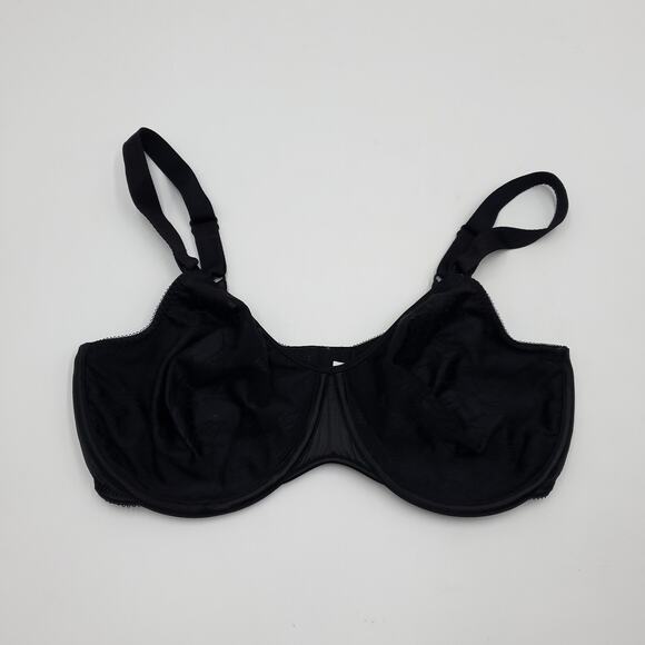 Bali Black Silver Lining Underwire Seamless Minimizer Bra Size 40C - Picture 1 of 12
